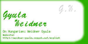 gyula weidner business card